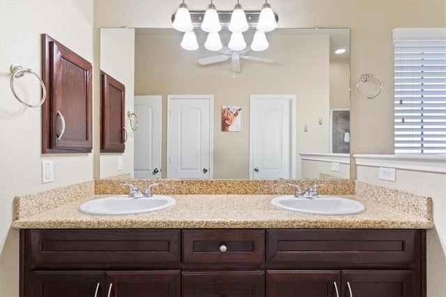 full bath featuring double vanity and a sink