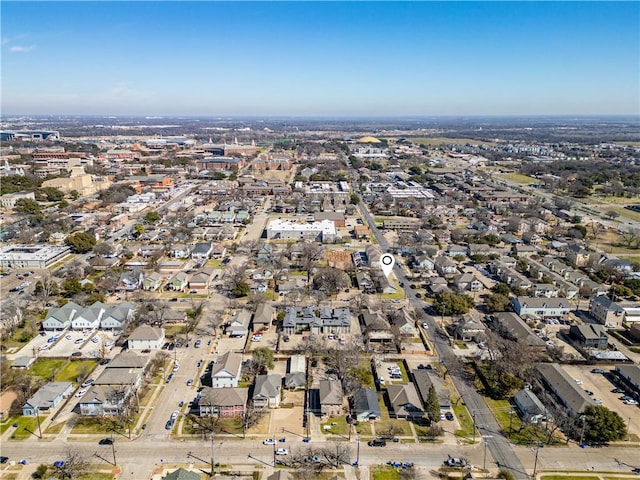 aerial view with a residential view