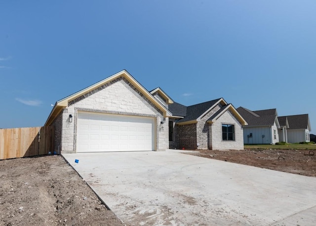 view of front of house featuring a garage