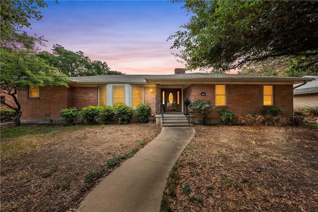 view of ranch-style home