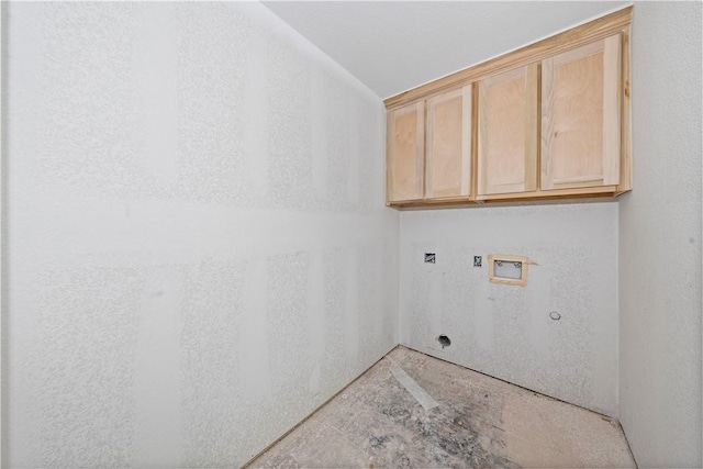 laundry area featuring cabinets and hookup for a washing machine