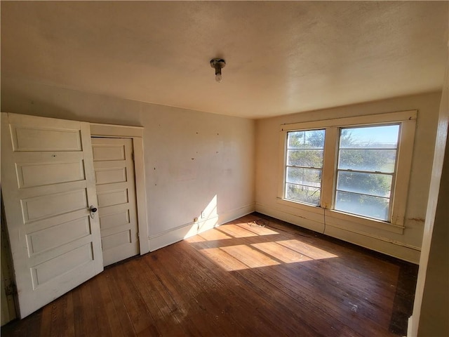 interior space featuring wood-type flooring