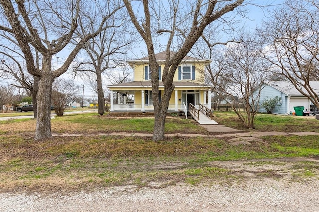 view of front of house featuring covered porch