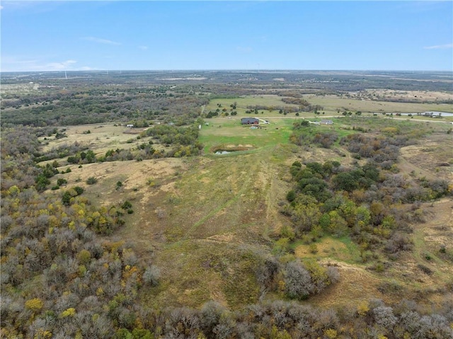 bird's eye view with a rural view