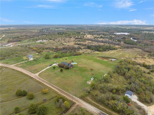 bird's eye view with a rural view