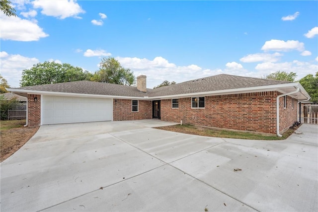 ranch-style home with a garage