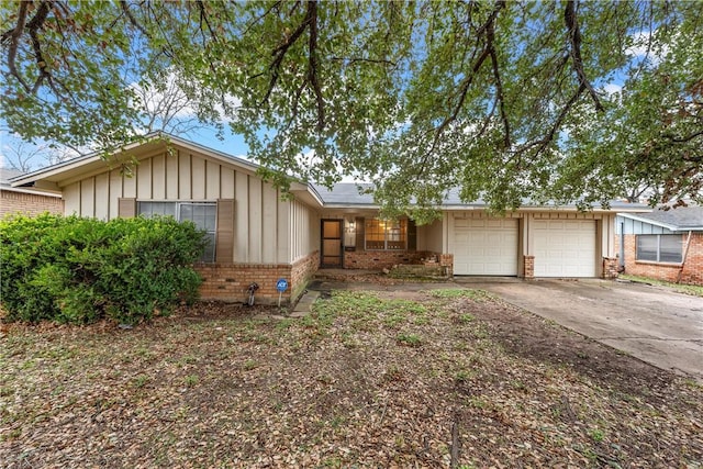 ranch-style home with a garage