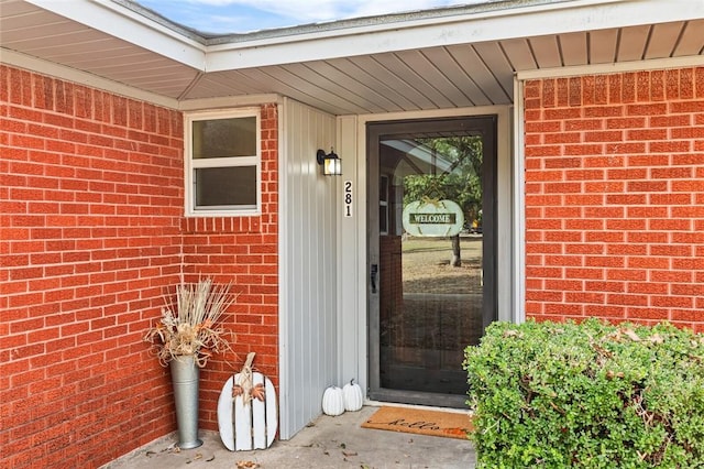 view of doorway to property