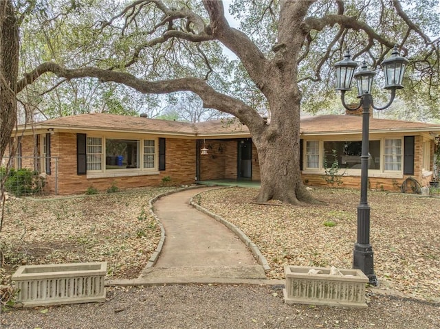 ranch-style house with brick siding