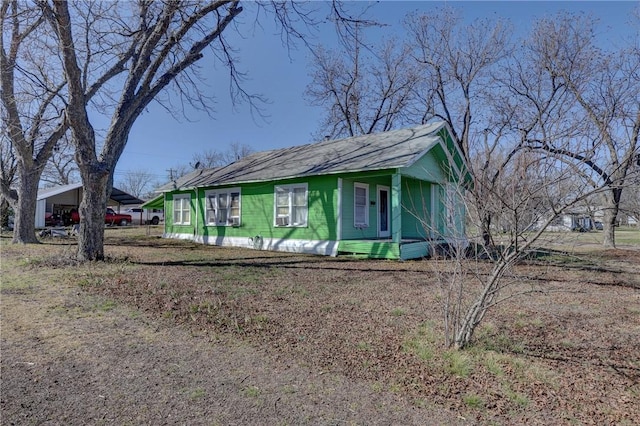 view of single story home