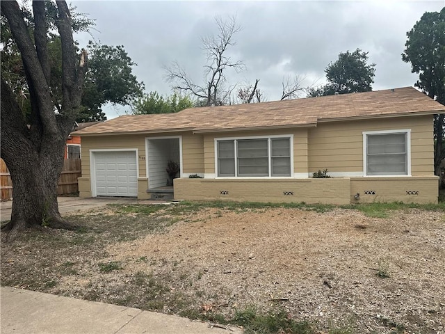 ranch-style house with a garage