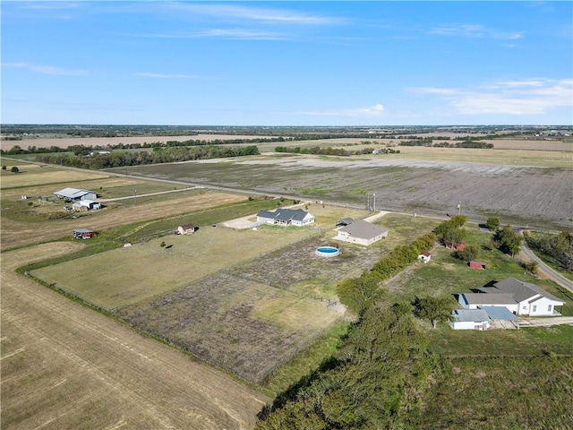 aerial view featuring a rural view