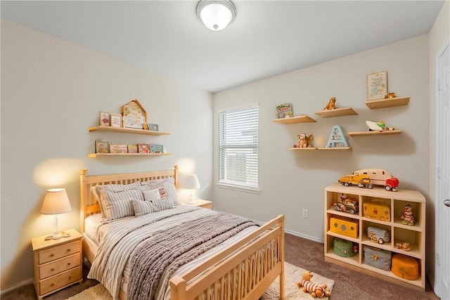 bedroom with carpet