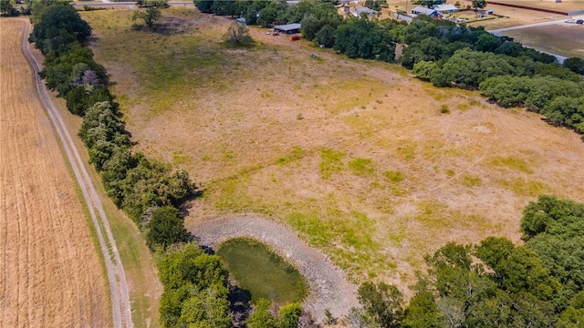 drone / aerial view with a rural view