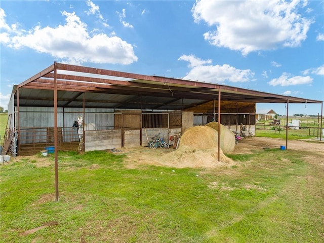 view of horse barn