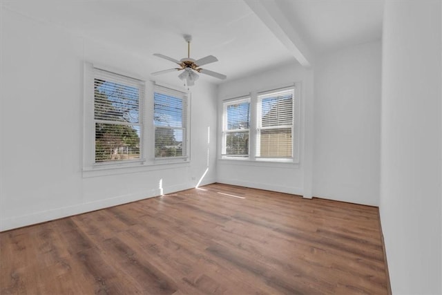 unfurnished room featuring wood-type flooring and a wealth of natural light