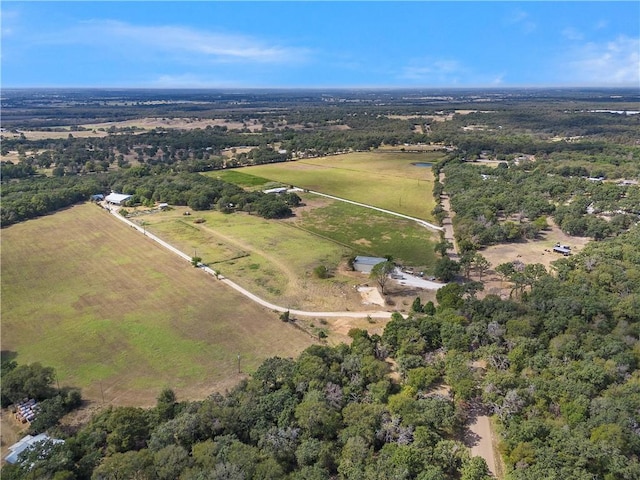 aerial view featuring a rural view