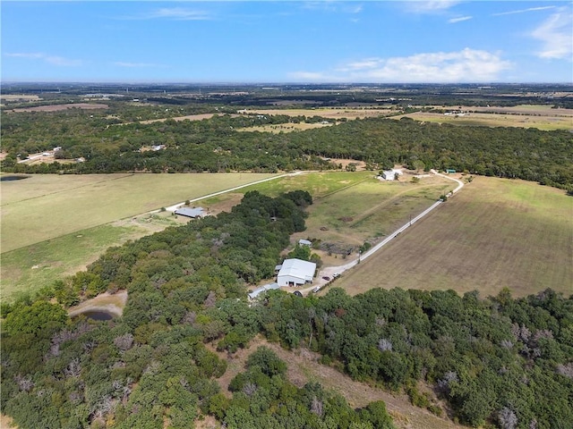 drone / aerial view featuring a rural view