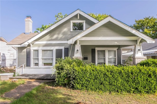 view of front of home with a porch