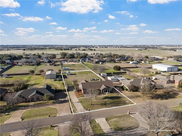 bird's eye view with a residential view