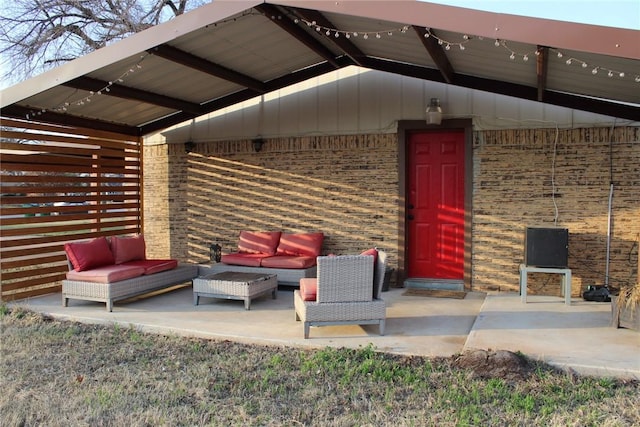 view of patio with outdoor lounge area