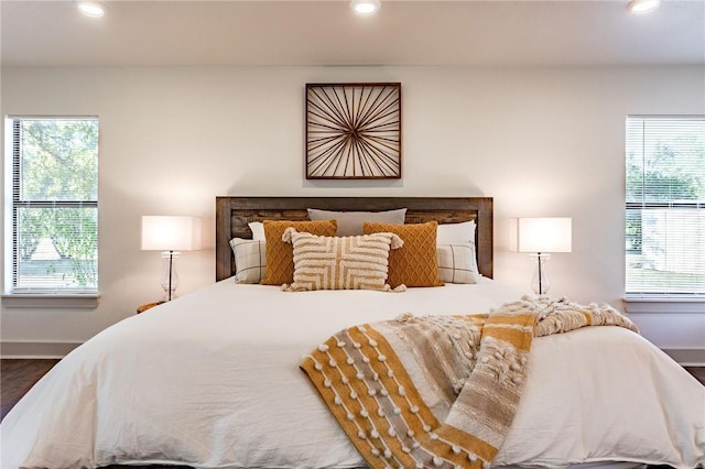 bedroom featuring hardwood / wood-style floors