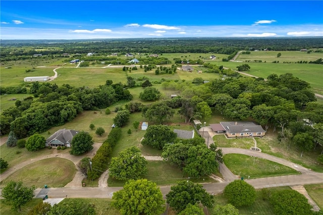 aerial view featuring a rural view