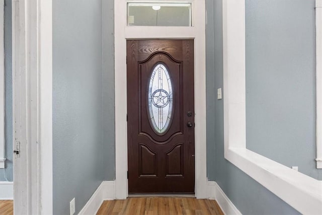 entryway featuring light hardwood / wood-style flooring