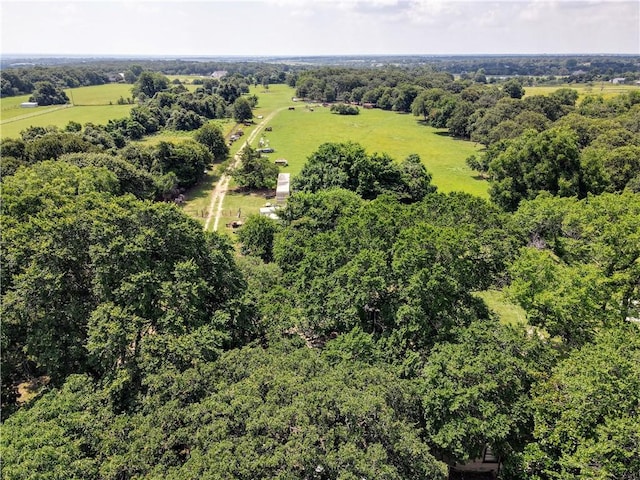 bird's eye view with a rural view