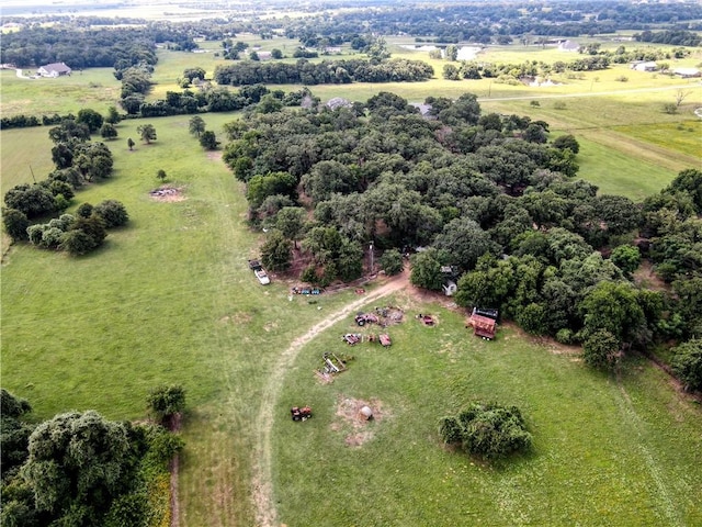 bird's eye view featuring a rural view