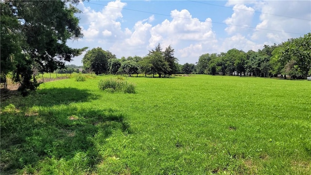 view of yard featuring a rural view