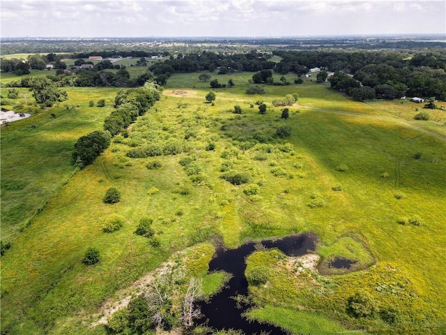 bird's eye view with a rural view