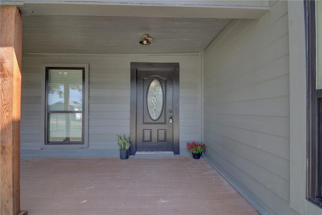 view of doorway to property