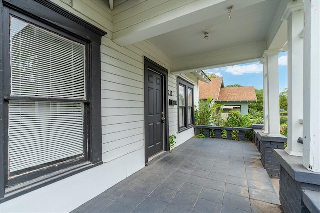 view of patio / terrace with a porch