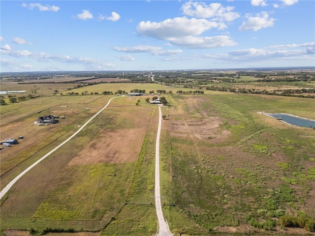 drone / aerial view with a rural view