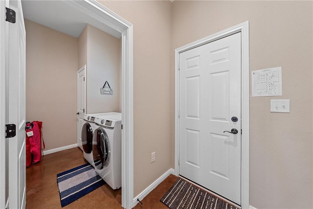 laundry area featuring separate washer and dryer