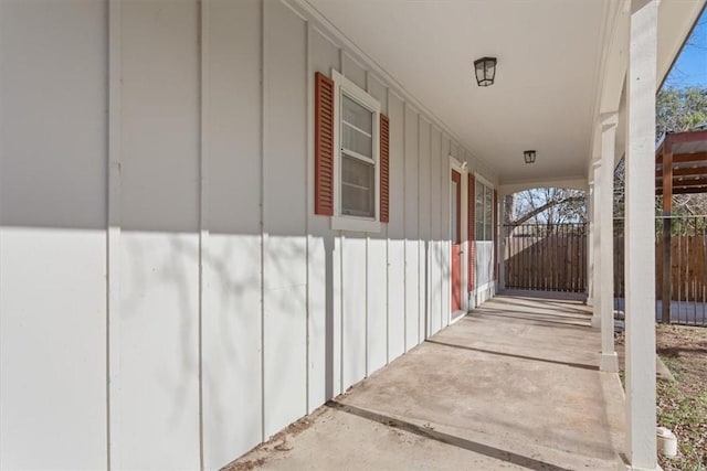 view of patio with covered porch