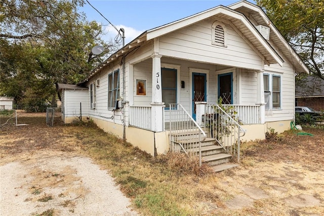 bungalow with covered porch