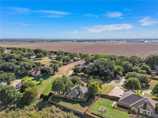 drone / aerial view with a rural view