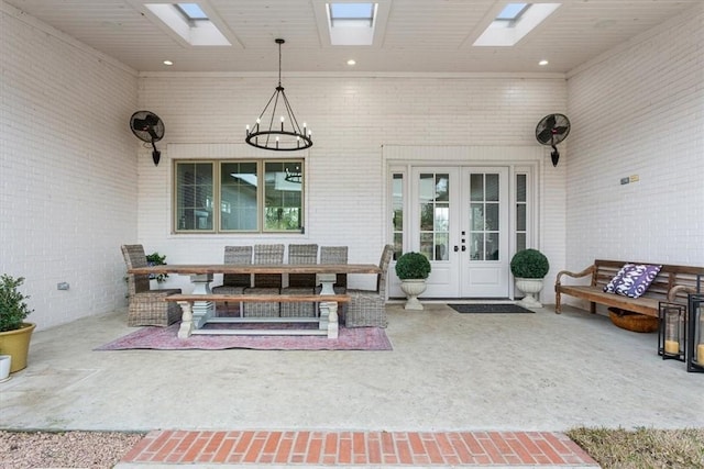 view of patio / terrace featuring french doors