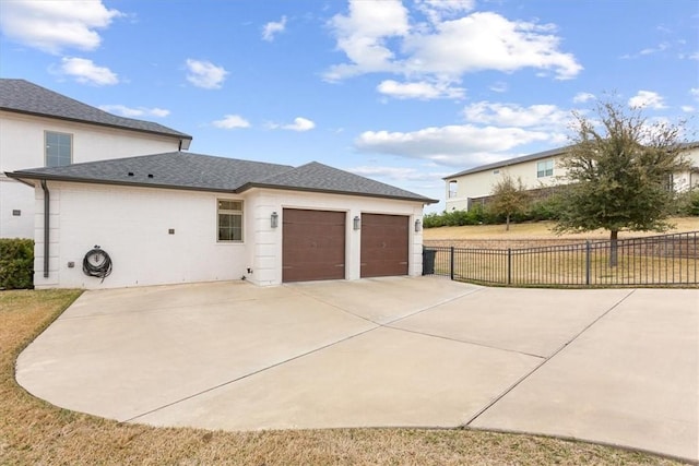 view of home's exterior featuring a garage