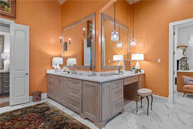 bathroom with vanity