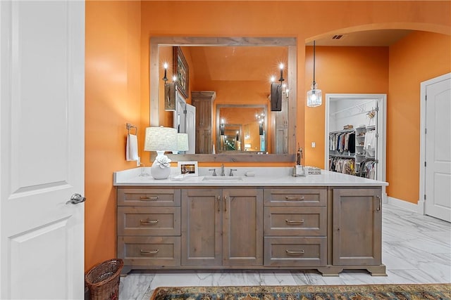 bathroom with vanity