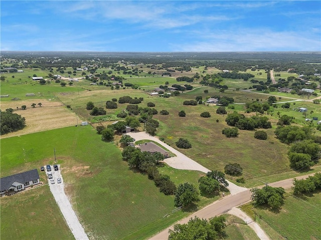 bird's eye view featuring a rural view