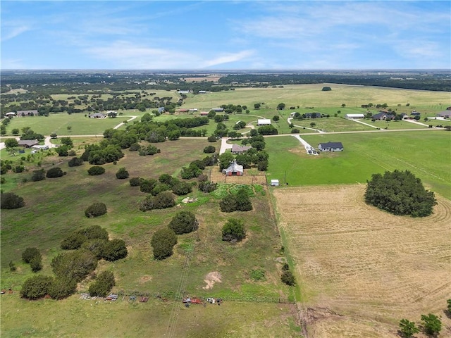 bird's eye view featuring a rural view