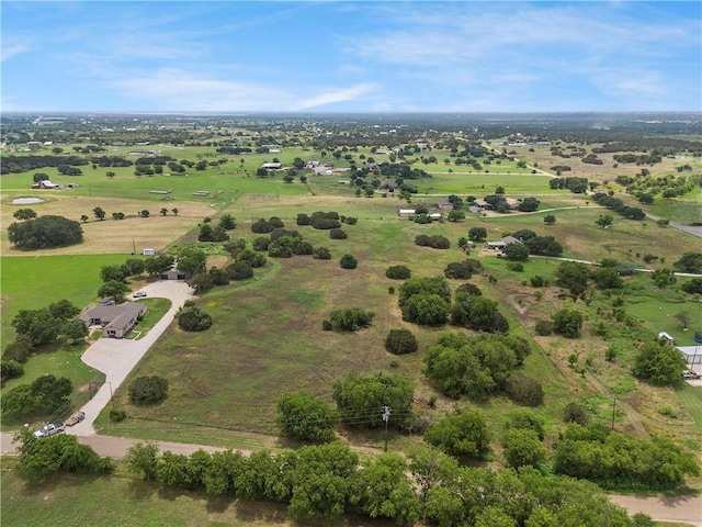 drone / aerial view featuring a rural view