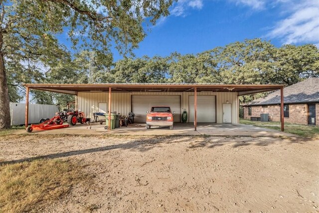 exterior space featuring a garage