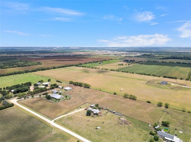 bird's eye view featuring a rural view