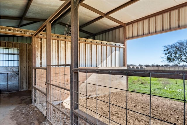 view of horse barn