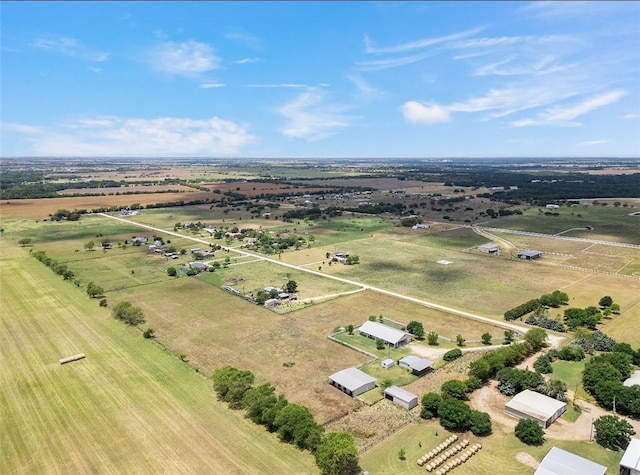 aerial view with a rural view